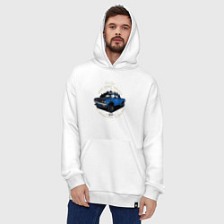 Толстовка-худи оверсайз Путешественник - внедорожник, цвет: белый — фото 2