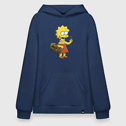 Худи оверсайз Lisa Simpson с гусеницей на даче