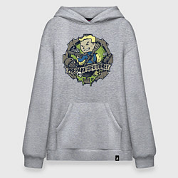 Толстовка-худи оверсайз Vault game future boy, цвет: меланж
