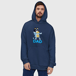 Толстовка-худи оверсайз Doggy Dad, цвет: тёмно-синий — фото 2