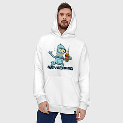 Толстовка-худи оверсайз Little Bender, цвет: белый — фото 2