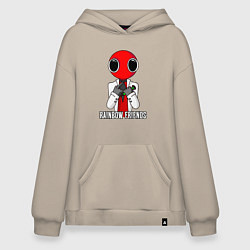 Худи оверсайз Радужные друзья - Красный