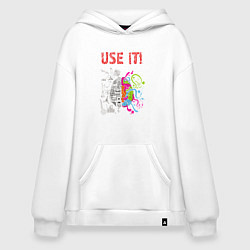 Худи оверсайз Используй мозг! Думай головой!