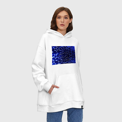 Худи оверсайз Графическая химия / Белый – фото 3