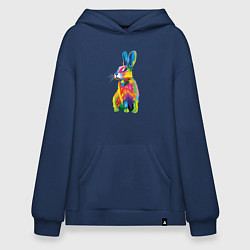Худи оверсайз Кролик в стиле поп-арт