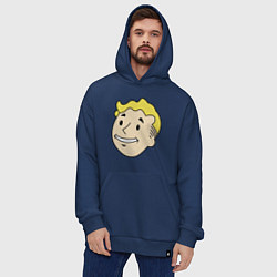 Толстовка-худи оверсайз Vault boy head, цвет: тёмно-синий — фото 2