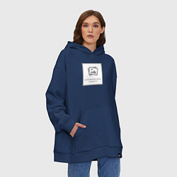 Толстовка-худи оверсайз Изображение скоро появится - прикол, цвет: тёмно-синий — фото 2