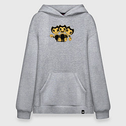 Толстовка-худи оверсайз Разные Бенди, цвет: меланж