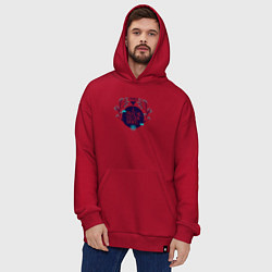 Толстовка-худи оверсайз Текила - благодаря ей ты сможешь танцевать, цвет: красный — фото 2