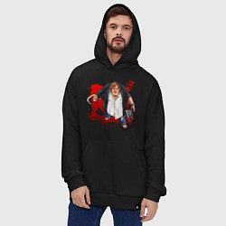 Толстовка-худи оверсайз Gabe Newell - Dota 2, цвет: черный — фото 2