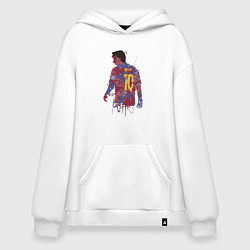 Толстовка-худи оверсайз Color Messi, цвет: белый