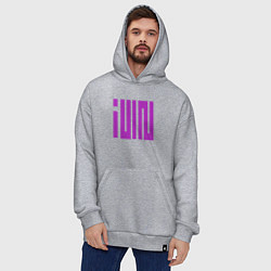 Толстовка-худи оверсайз Logo I-dle, цвет: меланж — фото 2