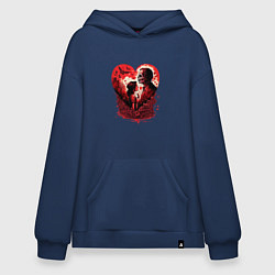 Толстовка-худи оверсайз Любовь в готическом стиле, цвет: тёмно-синий