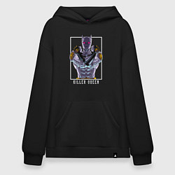 Толстовка-худи оверсайз Killer Queen anime, цвет: черный