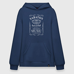 Толстовка-худи оверсайз Sabaton в стиле Jack Daniels, цвет: тёмно-синий