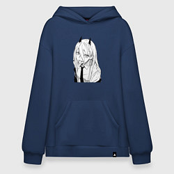 Худи оверсайз Пауэр с рожками - человек бензопила