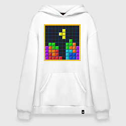 Толстовка-худи оверсайз Tetris, цвет: белый