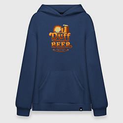 Толстовка-худи оверсайз Duff beer brewing, цвет: тёмно-синий