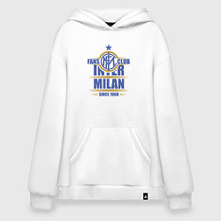 Толстовка-худи оверсайз Inter Milan fans club, цвет: белый