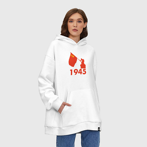 Худи оверсайз 1945 / Белый – фото 3