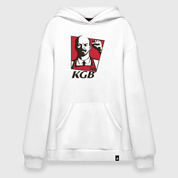 Толстовка-худи оверсайз KGB Lenin, цвет: белый