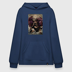 Толстовка-худи оверсайз Feat lana del rey, цвет: тёмно-синий