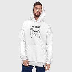 Толстовка-худи оверсайз The Neighbourhood - rock cat, цвет: белый — фото 2