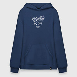 Толстовка-худи оверсайз Fabulous since 1992, цвет: тёмно-синий
