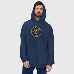 Толстовка-худи оверсайз Denver Nuggets, цвет: тёмно-синий — фото 2
