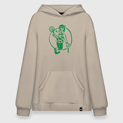 Толстовка-худи оверсайз Celtics man, цвет: миндальный