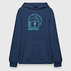 Толстовка-худи оверсайз Denver basket, цвет: тёмно-синий