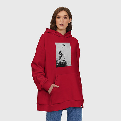 Худи оверсайз UFO BMX / Красный – фото 3