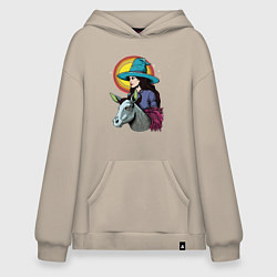 Худи оверсайз Ведьма и осел comic style