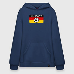 Толстовка-худи оверсайз Football Germany, цвет: тёмно-синий