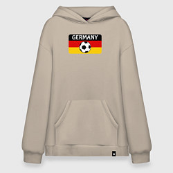 Толстовка-худи оверсайз Football Germany, цвет: миндальный