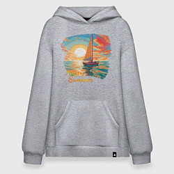 Худи оверсайз Счастливое яркое лето