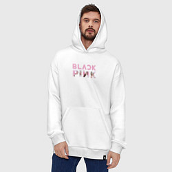 Толстовка-худи оверсайз Blackpink logo Jisoo Lisa Jennie Rose, цвет: белый — фото 2