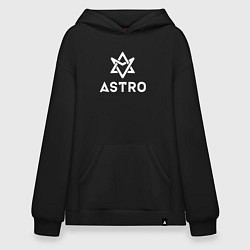 Толстовка-худи оверсайз Astro logo, цвет: черный