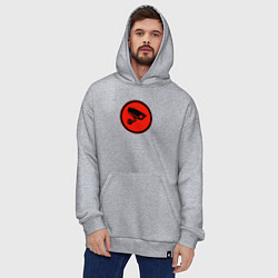 Толстовка-худи оверсайз Skibidi toilet Камера, цвет: меланж — фото 2