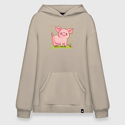 Худи оверсайз Розовый поросёнок