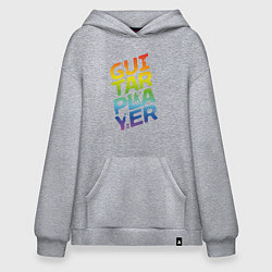 Толстовка-худи оверсайз MoMo - Guitar player спектр, цвет: меланж