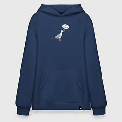 Худи оверсайз Чайка с прикольной надписью