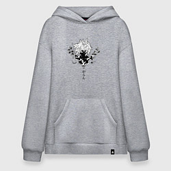 Толстовка-худи оверсайз Просто Габимару - Адский рай, цвет: меланж