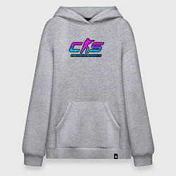 Худи оверсайз КС 2 лого неон