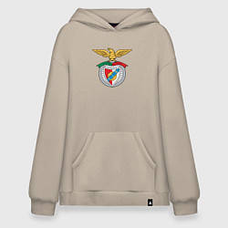 Толстовка-худи оверсайз Benfica club, цвет: миндальный