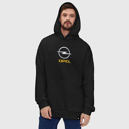 Худи оверсайз Opel sport auto / Черный – фото 4