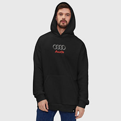 Толстовка-худи оверсайз Audi brend, цвет: черный — фото 2