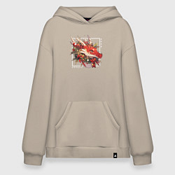 Худи оверсайз Christmas red dragon