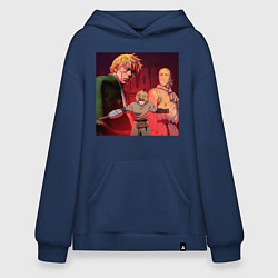 Толстовка-худи оверсайз Сага о Винланде - Время, цвет: тёмно-синий