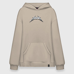 Толстовка-худи оверсайз Давид в стиле рок-группы Металлика, цвет: миндальный